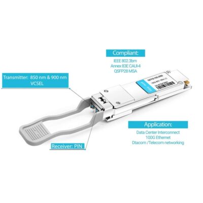 100G QSFP28 SR4 for Cisco QSFP-100G-SR4-S, 100GBASE-SR4 QSFP28 Optical Transceiver Module 850nm 100m DOM MTP/MPO DOM wholesale