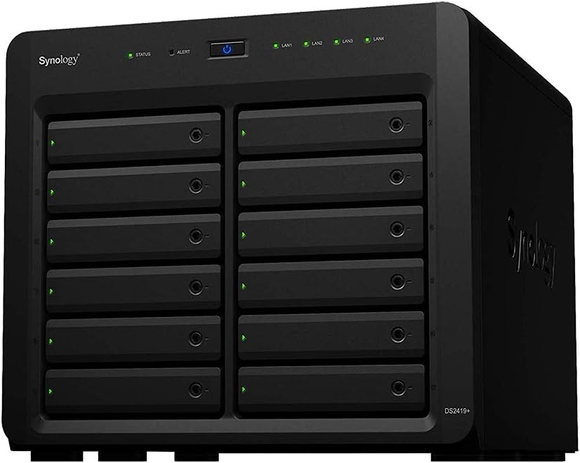 Synology DiskStation DS2419+ iSCSI NAS Server with Intel Atom 2.1GHz CPU, 8GB Memory, 24TB HDD Storage, DSM Operating System - Image 2