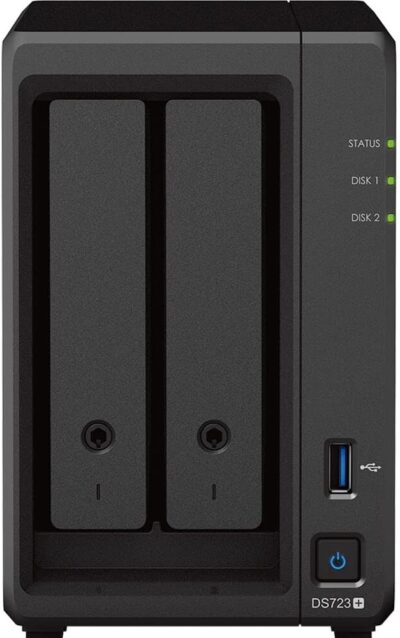 Synology DiskStation DS723+ NAS Server with Ryzen 2.6GHz CPU, 32GB Memory, 2TB SSD Storage, 1TB M.2 NVMe SSD, 2 x 1GbE LAN Ports, DSM Operating System wholesale