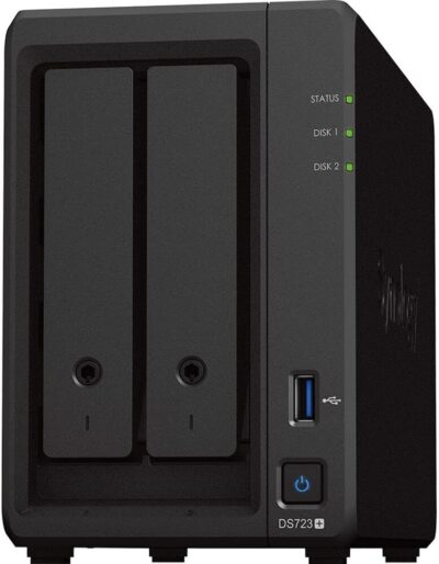 Synology DiskStation DS723+ NAS Server with Ryzen 2.6GHz CPU, 32GB Memory, 2TB SSD Storage, 1TB M.2 NVMe SSD, 2 x 1GbE LAN Ports, DSM Operating System wholesale