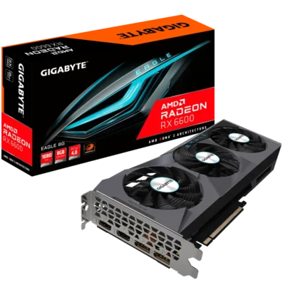 GIGABYTE Radeon RX 6600 EAGLE 8G Graphics Card, WINDFORCE 3X Cooling System, 8GB 128-bit GDDR6, GV-R66EAGLE-8GD Video Card wholesale