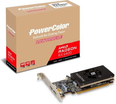 PowerColor Radeon RX 6400 Low Profile 4GB GDDR6 AXRX 6400 LP 4GBD6-DH AMD GPU Graphic Card - Image 2