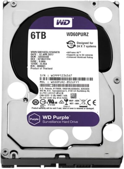WD Purple 3.5" 6TB 3.5" 128MB WD62PURX HDD Hard Disk Drive wholesale