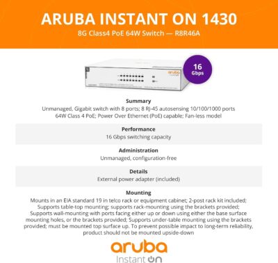Aruba Instant On 1430 16-Port Gb (R8R48A) wholesale
