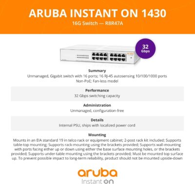 Aruba Instant On 1430 16-Port Gb (R8R48A) wholesale
