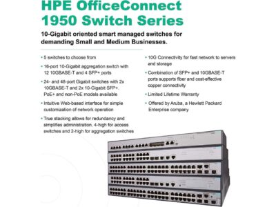 HPE OfficeConnect 1950 48-Port Gig Smart Switch-48xGE|2xSFP+|2x10GBASE-T (JG961A#ABA) wholesale