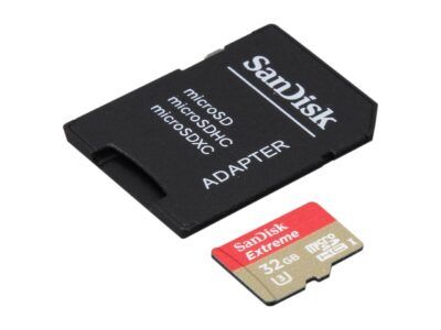SanDisk Extreme 32GB microSDHC Flash Card with adapter - Global Model SDSDQXN-032G-G46A - Image 2