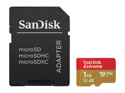 SanDisk 1TB Extreme microSDXC UHS-I/U3 A2 Memory Card with Adapter, Speed Up to 160MB/s (SDSQXA1-1T00-GN6MA) wholesale