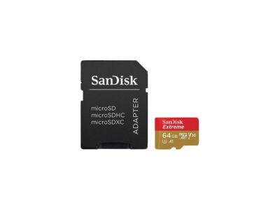 SanDisk 64GB Extreme microSDXC V30 A1 UHS-I/U3 Memory Card with Adapter, Speed Up to 100MB/s (SDSQXAF-064G-GN6MA) wholesale