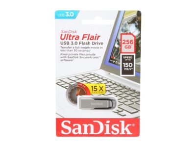 SanDisk 256GB Ultra Flair CZ73 USB 3.0 Flash Drive, Speed Up to 150MB/s (SDCZ73-256G-G46) wholesale