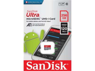 SanDisk 256GB Ultra microSDXC A1 UHS-I/U1 Class 10 Memory Card with Adapter, Speed Up to 120MB/s (SDSQUA4-256G-GN6MA) wholesale