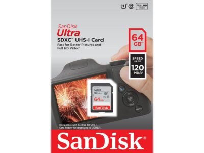 SanDisk 64GB Ultra SDXC UHS-I / Class 10 Memory Card, Speed Up to 120MB/s (SDSDUN4-064G-GN6IN) wholesale