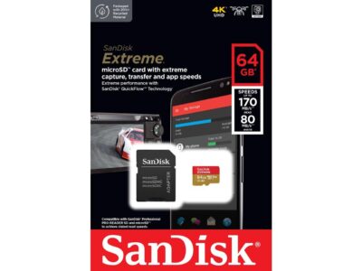 SanDisk Extreme 64GB microSDXC Flash Memory with Adapter Model SDSQXAH-064G-GN6MA wholesale