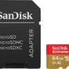 SanDisk Extreme 64GB microSDXC Flash Memory with Adapter Model SDSQXAH-064G-GN6MA wholesale