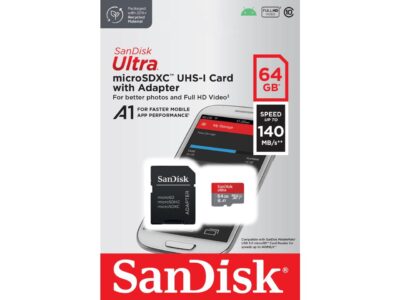 SanDisk 64GB Ultra microSDXC A1 UHS-I/U1 Class 10 Memory Card with Adapter, Speed Up to 140MB/s (SDSQUAB-064G-GN6MA) wholesale