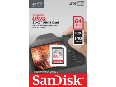 SanDisk 64GB Ultra SDXC UHS-I / Class 10 Memory Card, Speed Up to 140MB/s (SDSDUNB-064G-GN6IN) wholesale