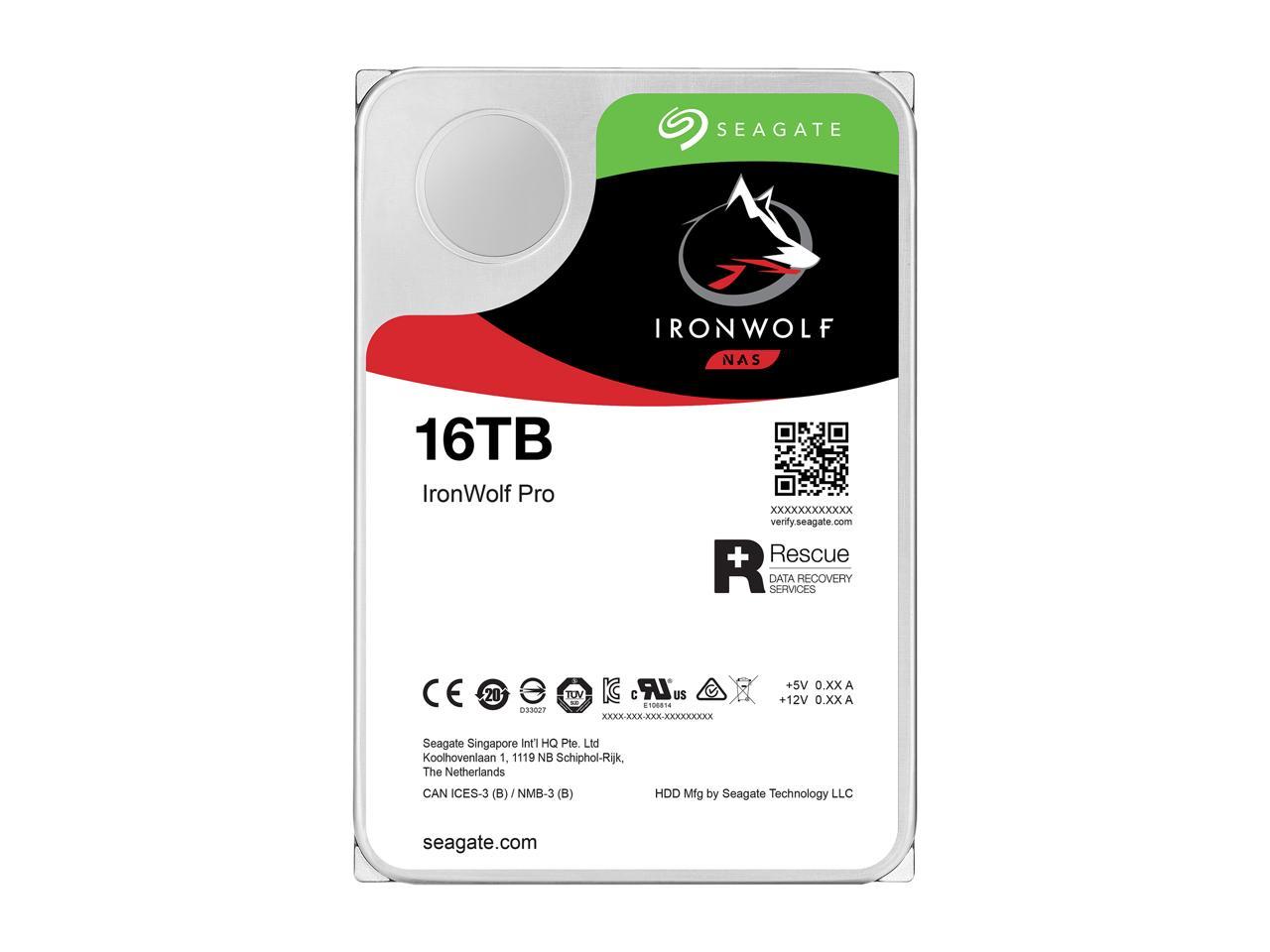 Seagate IronWolf Pro 16TB NAS Hard Drive 7200 RPM 256MB Cache CMR SATA 6.0Gb/s 3.5" Internal HDD NE-ST16000NE000 - Image 2