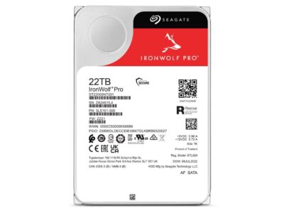 Seagate IronWolf Pro 22TB Enterprise NAS Internal HDD C CMR 3.5in SATA 6Gb/s 7200 RPM (ST22000NT001) - Image 2