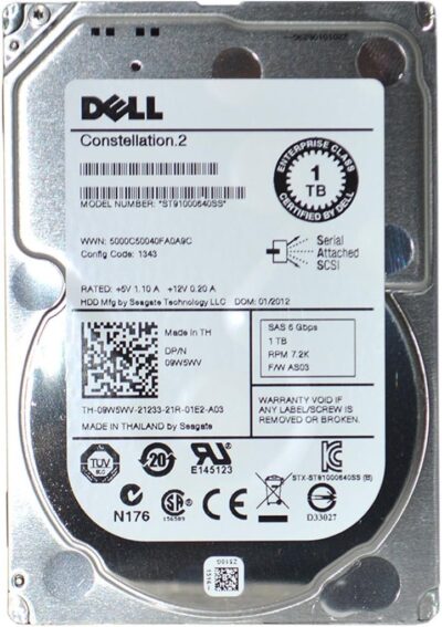 Seagate Constellation.2 HDD-ST91000640SS 1TB 7200 RPM 64MB Cache SAS 6Gb/s 2.5" Internal Enterprise Hard Drive - Image 2