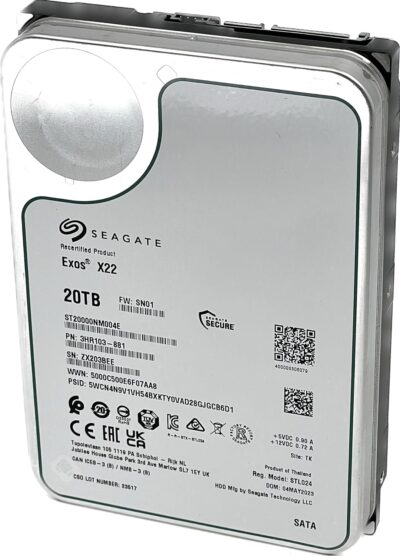 Seagate Exos X22 20TB SATA 6Gb/s 7200RPM 3.5-inch Enterprise HDD - ST20000NM004E - Image 2