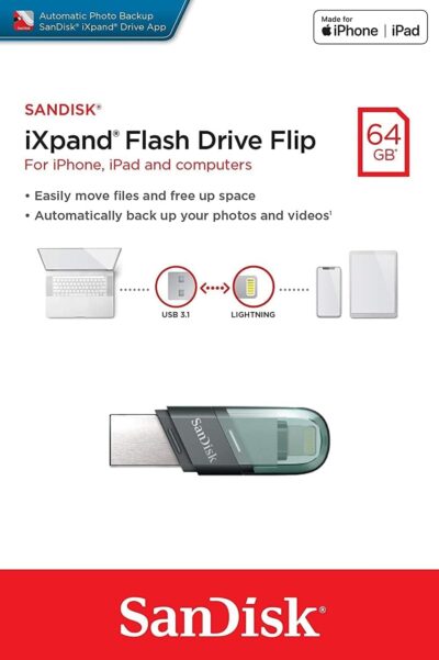 SanDisk 64GB iXpand USB Flash Drive Flip SDIX90N-064G wholesale