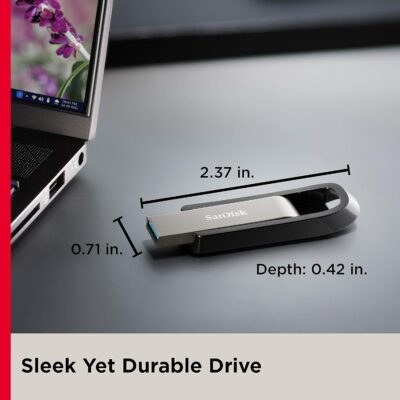 SanDisk 256GB Extreme Go USB 3.2 Type-A Flash Drive - SDCZ810-256G-G46, Metallic Bronze/Gloss Black wholesale