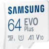 Samsung Evo Plus 64GB SDXC U1 Class 10 A1 130MB/s MicroSD Memory Card with Adapter 2021 Version (MB-MC64KA/EU) wholesale
