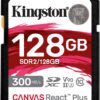 Kingston Canvas React Plus 128GB SD Card | SDXC UHS-II | 300R/260W U3 V90 | Full HD/4K/8K | SDR2/128GB wholesale Kingston Canvas React Plus 128GB SD Card | SDXC UHS-II | 300R/260W U3 V90 | Full HD/4K/8K | SDR2/128GB wholesale