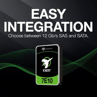 Seagate Exos 7E10 10TB Internal Hard Drive HDD - 3.5 Inch 4Kn SAS 12GB/s, 7.200 RPM, 256MB Cache and 2M MTBF for Enterprise, Data Centre (ST10000NM003B) - Image 5