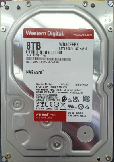Western Digital 8TB WD Red Plus NAS Internal Hard Drive HDD - 5640 RPM, SATA 6 Gb/s, CMR, 256 MB Cache, 3.5" - WD80EFPX wholesale