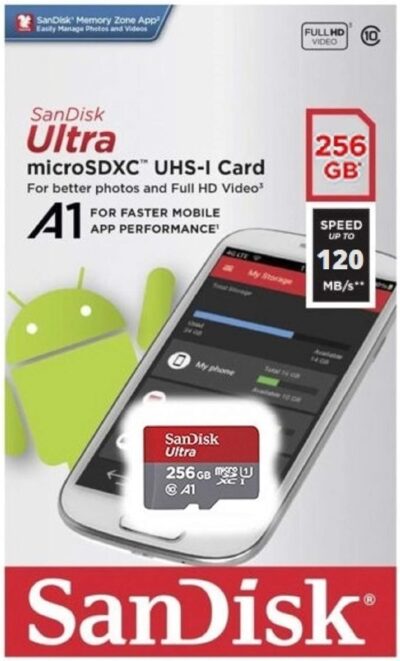 SanDisk MicroSD 256GB Ultra Memory Card Works with Wyze Cam v3 Pro, Wyze Cam Outdoor v2 Smart Camera (SDSQUAC-256G-GN6MN) Bundle with (1) Everything But Stromboli Micro SDXC & SD Card Reader - Image 2