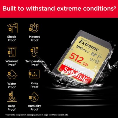 SanDisk 64GB Extreme SDXC UHS-I Memory Card - C10, U3, V30, 4K, UHD, SD Card - SDSDXV2-064G-GNCIN - Image 12