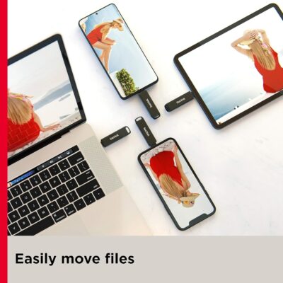 SanDisk 64GB iXpand Flash Drive Luxe - The 2-in-1 USB for iPhone, iPad, and Computer - Thumb Drive with Lightning and USB Type-C Connectors C SDIX70N-064G-GN6NN wholesale