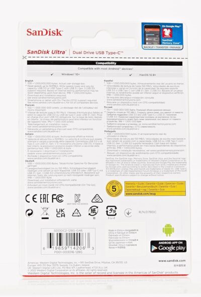 SanDisk 32GB Ultra Dual Drive USB Type-C - USB-C, USB 3.1 - SDDDC2-032G-G46, Black, Silver wholesale