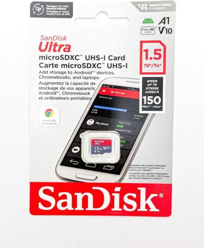 SanDisk 1.5TB Ultra microSDXC UHS-I Memory Card - Up to 150MB/s, C10, U1, Full HD, A1, MicroSD Card - SDSQUAC-1T50-GN6MN wholesale