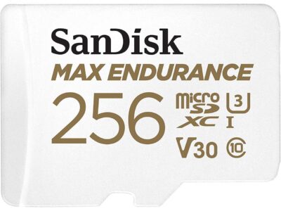 SanDisk 256GB MAX ENDURANCE 100MB/s microSDXC C10 U3 V30 4K 256G microSD micro SD SDXC Memory Card with Adapter for Home Security Cameras and Dash Cams SDSQQVR-256G-GN6IA with OEM Lanyard - Image 4