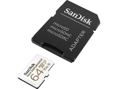 SanDisk 64GB MAX ENDURANCE 100MB/s microSDXC C10 U3 V30 4K 64G microSD micro SD SDXC Memory Card with Adapter for Home Security Cameras and Dash Cams SDSQQVR-064G-GN6IA with OEM Lanyard - Image 3