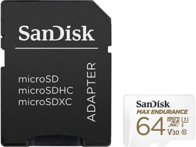 SanDisk 64GB MAX ENDURANCE 100MB/s microSDXC C10 U3 V30 4K 64G microSD micro SD SDXC Memory Card with Adapter for Home Security Cameras and Dash Cams SDSQQVR-064G-GN6IA with OEM Lanyard - Image 2