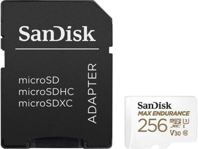 SanDisk 256GB MAX ENDURANCE 100MB/s microSDXC C10 U3 V30 4K 256G microSD micro SD SDXC Memory Card with Adapter for Home Security Cameras and Dash Cams SDSQQVR-256G-GN6IA with OEM Lanyard - Image 2