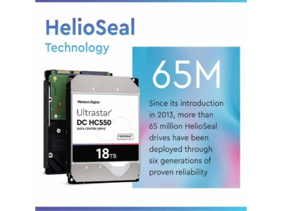 WD Ultrastar DC HC550 18TB Hard Drive 3.5" Internal 512MB SATA 7200 RPM 512E SE NP3 DC HC550 0F38459 (WUH721818ALE6L4) - Image 6