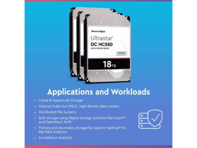 WD Ultrastar DC HC550 18TB Hard Drive 3.5" Internal 512MB SATA 7200 RPM 512E SE NP3 DC HC550 0F38459 (WUH721818ALE6L4) - Image 5