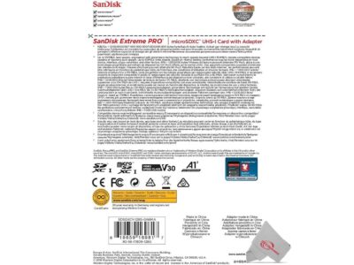 SanDisk Extreme Pro SDXC UHS-I U3 A2 V30 128GB + Adapter, SDSQXCY-128G-GN6MA wholesale