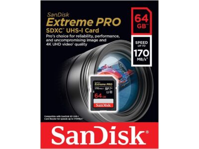 SanDisk 64GB Extreme Pro SDXC UHS-I/U3 V30 Class 10 Memory Card, Speed Up to 170MB/s (SDSDXXY-064G-GN4IN) wholesale