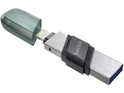 SanDisk SDIX90N-032G-GN6NN MAF 32GB USB 3.1 Lightning iXpand Flash Drive Flip Silver/Blue wholesale