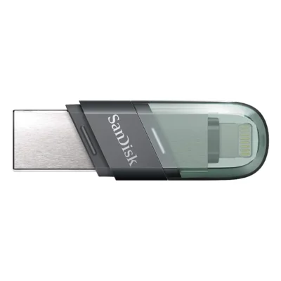 SanDisk SDIX90N-032G-GN6NN MAF 32GB USB 3.1 Lightning iXpand Flash Drive Flip Silver/Blue wholesale