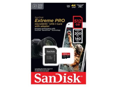 SanDisk 512GB Extreme PRO A2 microSDXC Card UHS-I U3 V30 Read Speed up to 200MB/s for 4K UHD Video (SDSQXCD-512G-GN6MA) wholesale