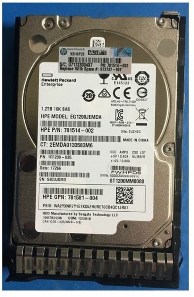 HPE 1.2TB SAS 2.5" 872479-B21 HDD Hard Disk Drive wholesale