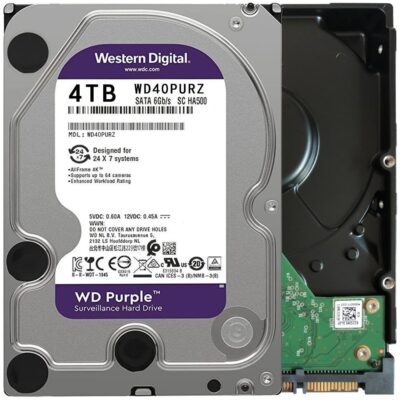 WD Purple 4TB Surveillance Hard Disk Drive - 5400 RPM Class SATA 6Gb/s 64MB Cache 3.5 Inch WD40PURZ - Image 2