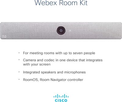 Cisco Webex Room Kit with Touch 10, All-in-One Video Conferencing Solution with 1080p Video Camera, Integrated Microphone, and Speakers, 90-Day Limited Liability Warranty (CS-KIT-K9) - Image 3