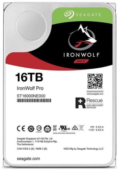 Seagate IronWolf Pro NAS 3.5-inch 7200rpm Hard Drive 16TB (ST16000NT000) - Image 3
